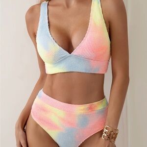 Colorful Tie-Dye Bikini Set
